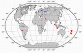 Карта землетрясений (десять последних) - смотреть на рисунке